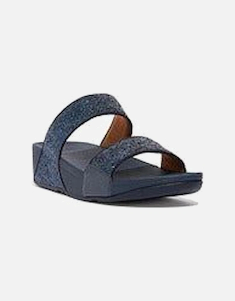 Lulu Glitter Slides in Midnight Navy