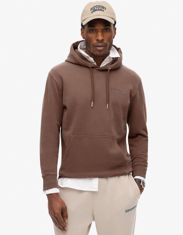 Core Logo City Loose Hoodie - Beige