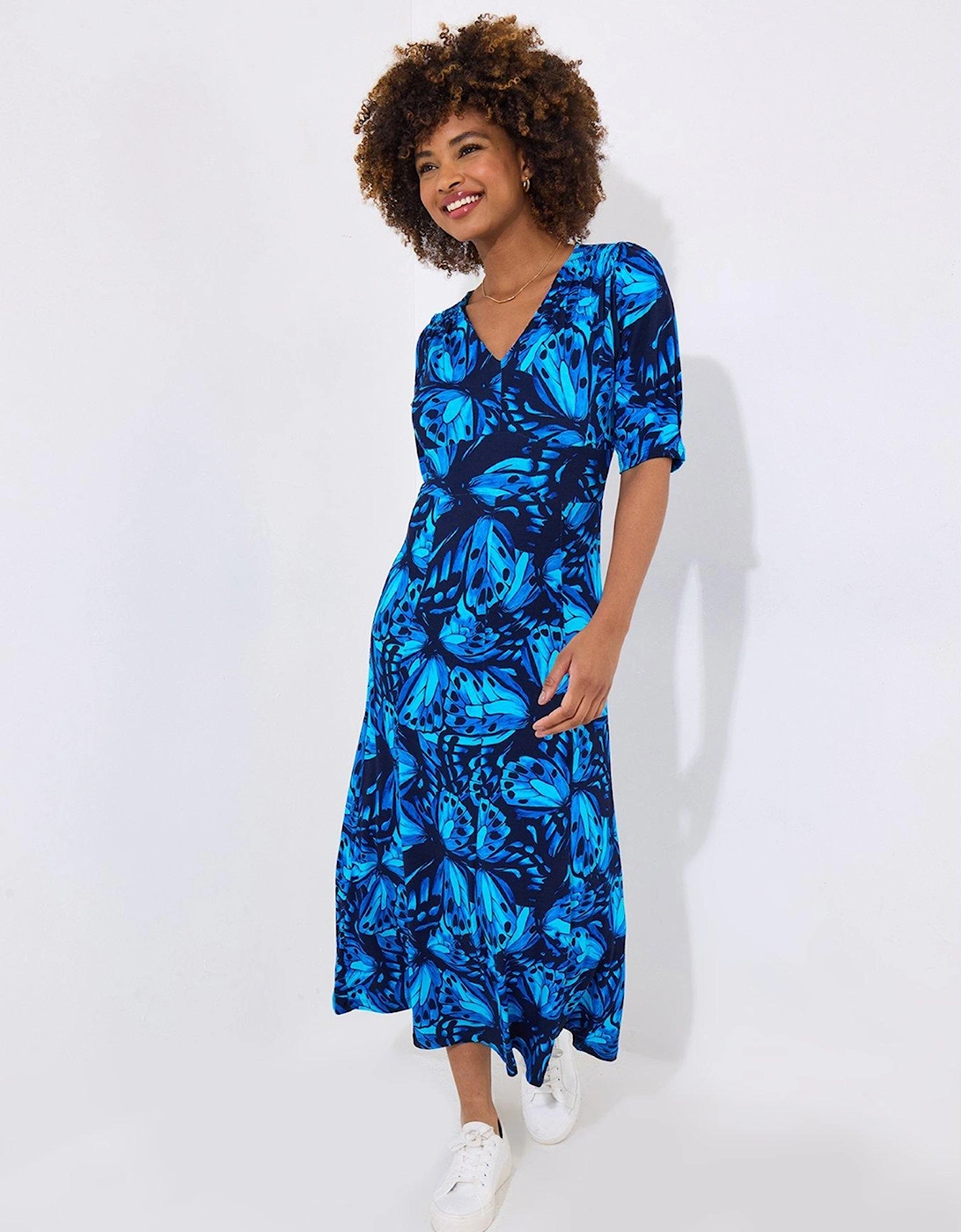 Butterfly Wings Jersey Dress - Blue, 2 of 1