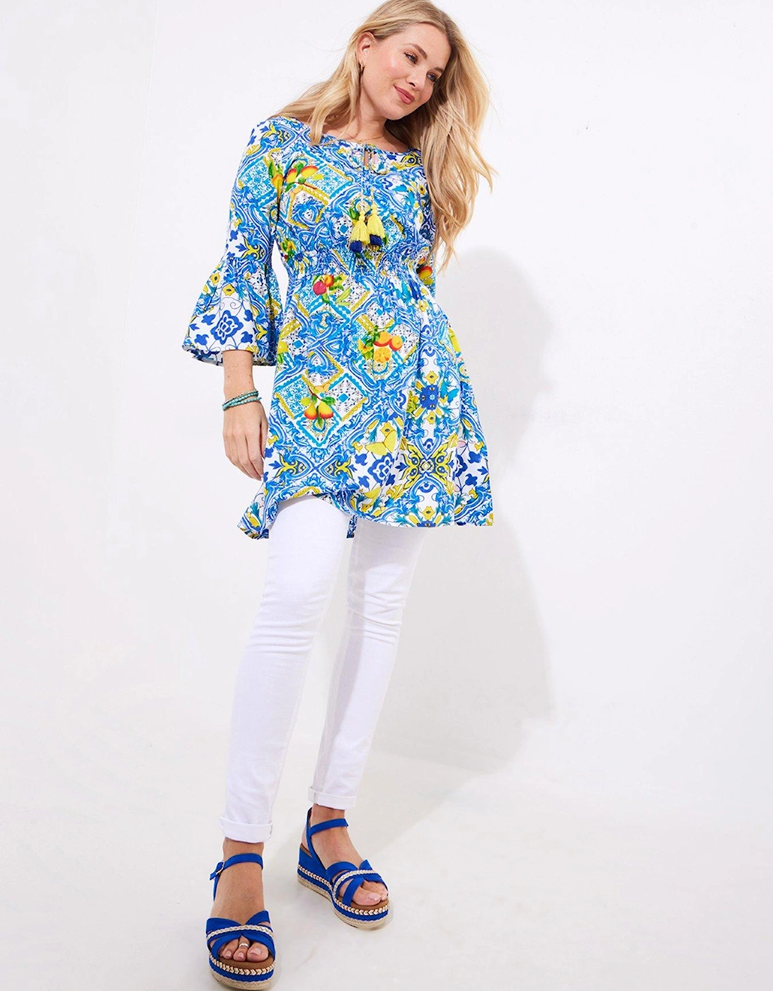 Sicily Dreams Tunic - Blue, 2 of 1