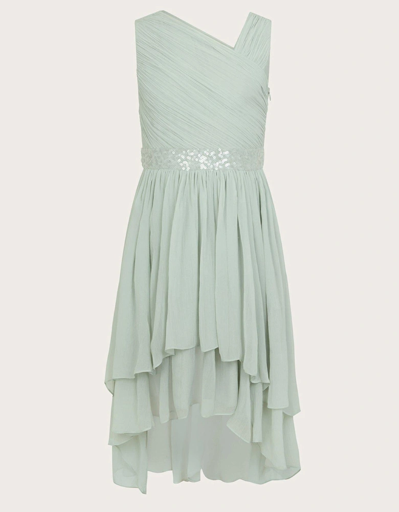 Girls Abigail 1 Shoulder Prom Dress - Sage