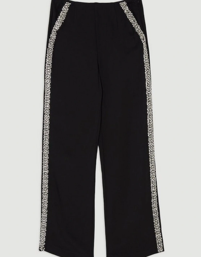 Tall Hand Embellished Cady Woven Trouser