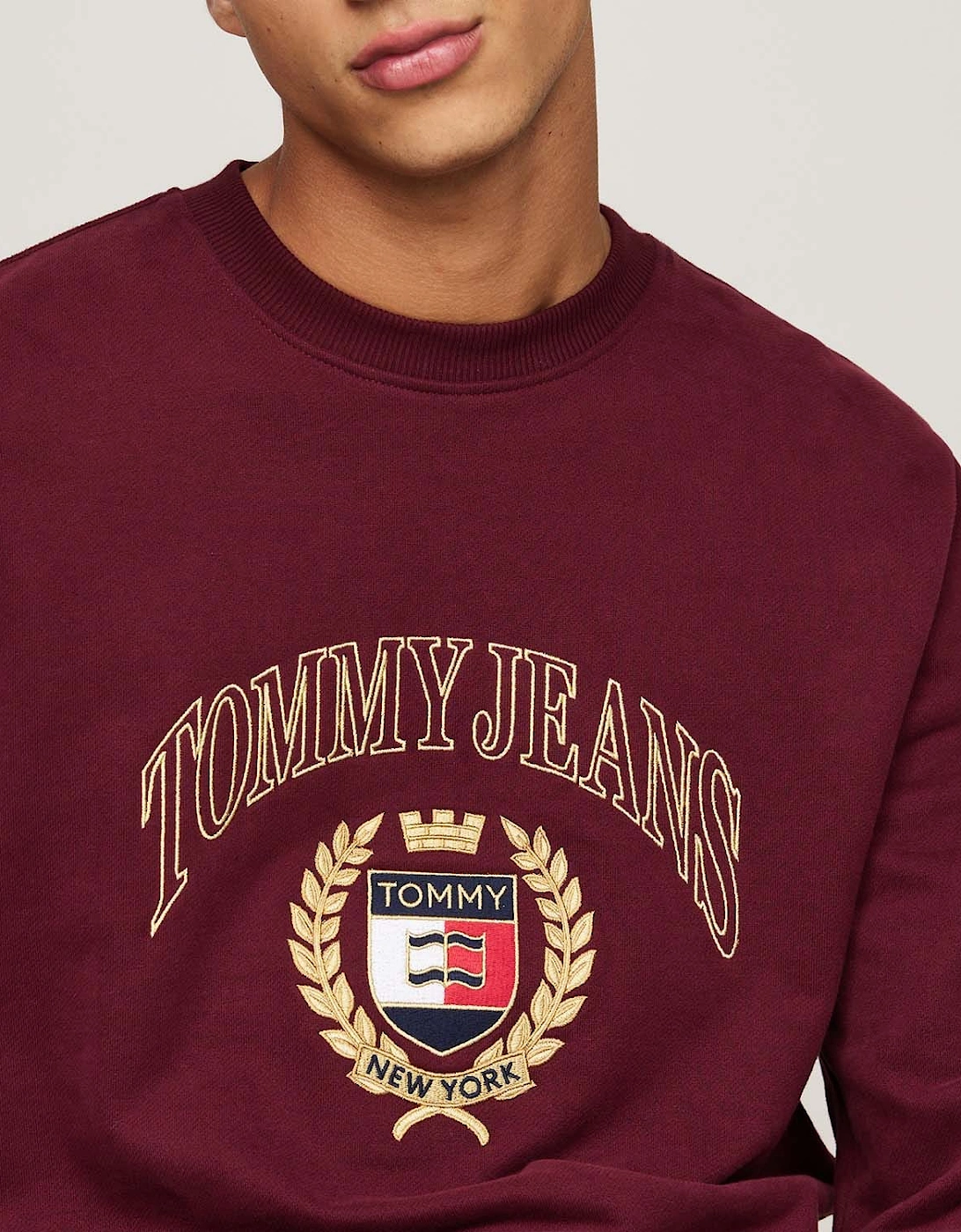 Logo Embroidery Crewneck Sweatshirt