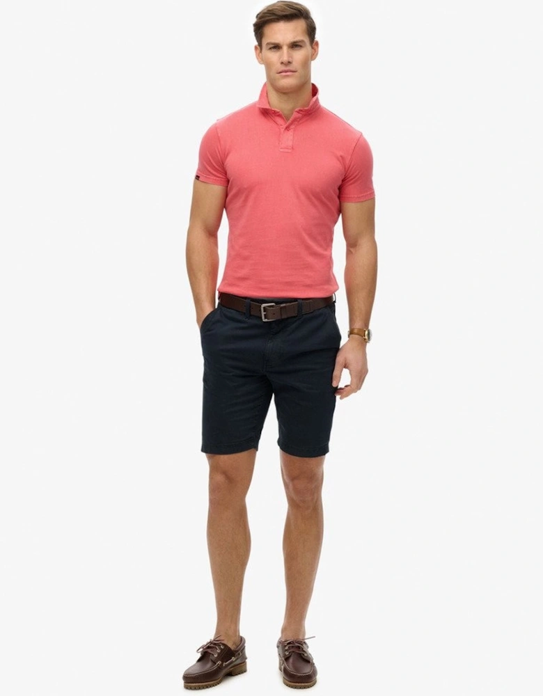 Men's Essential Jersey Polo Teaberry Red