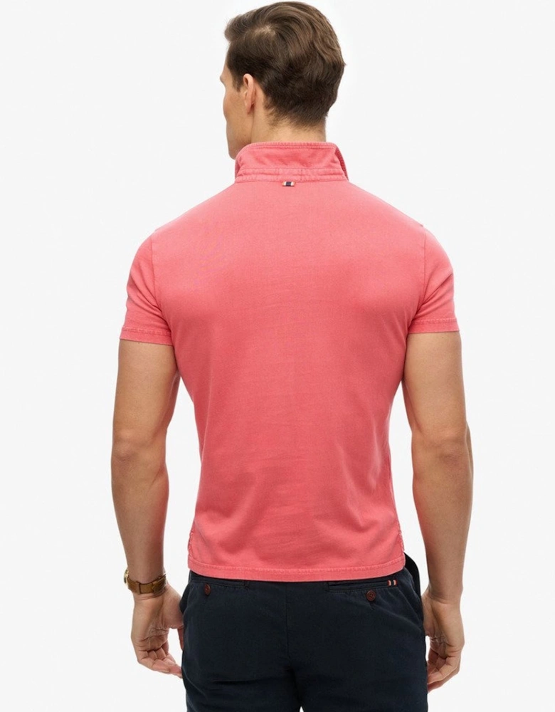 Men's Essential Jersey Polo Teaberry Red