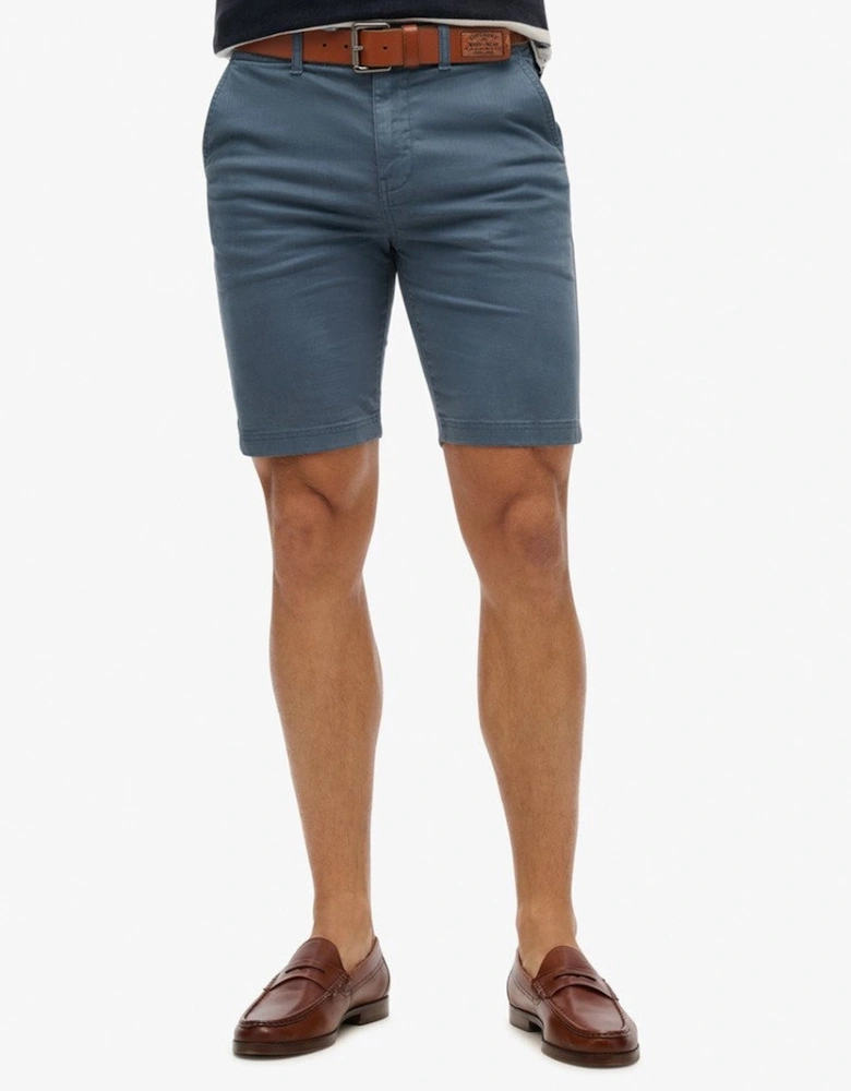 Men's Officer Chino Shorts Washed Blue