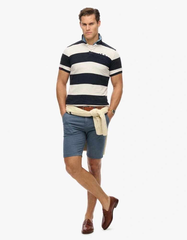 Men's Officer Chino Shorts Washed Blue