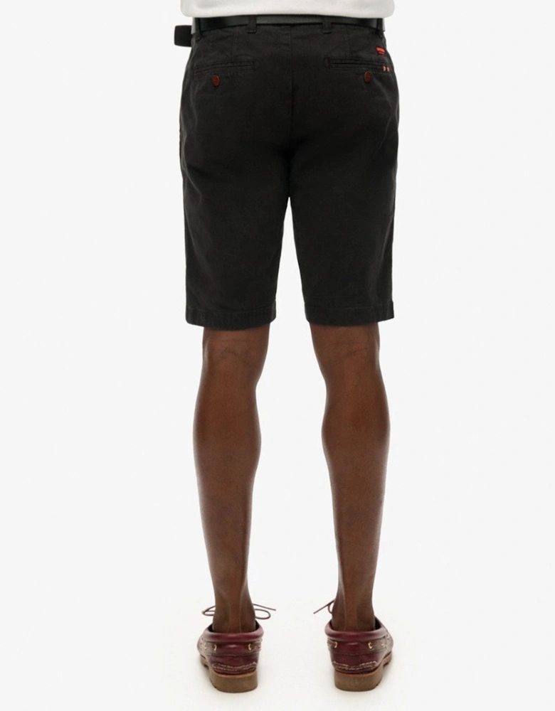 Men's Officer Chino Shorts Washed Black