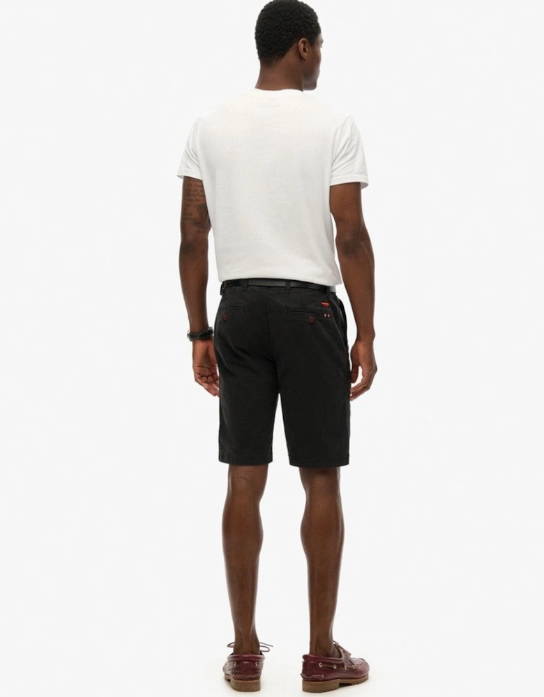 Men's Officer Chino Shorts Washed Black