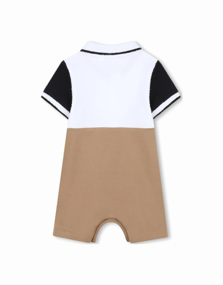 BOSS NEWBORN BEIGE BABY BOY ALL IN ONE J52207