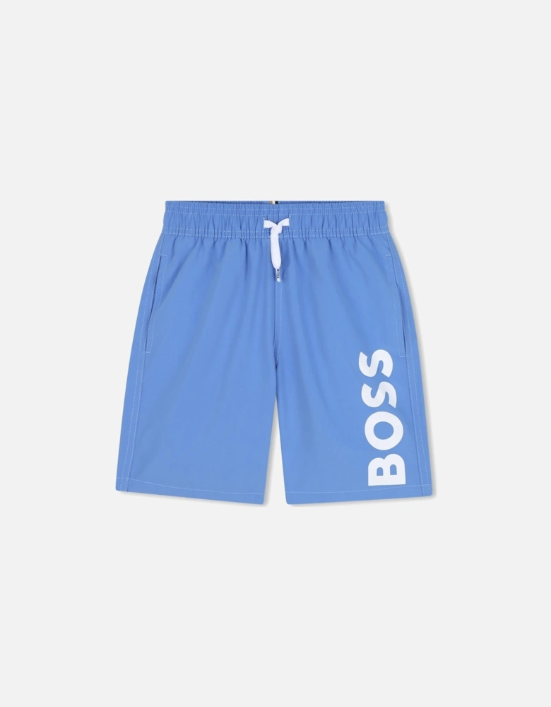 BOSS MID BLUE SWIM SHORTS J51973