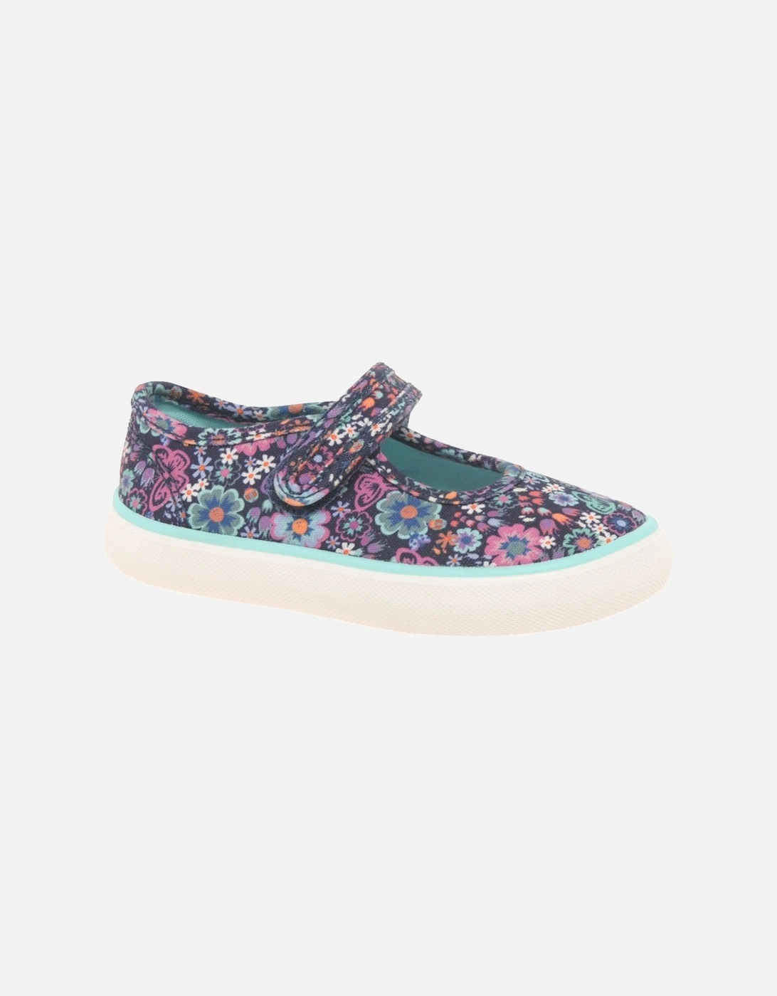 Start-Rite Start-Rite Girl's Busy Lizzie Girls Infant Canvas Shoes - Navy Floral Canva
