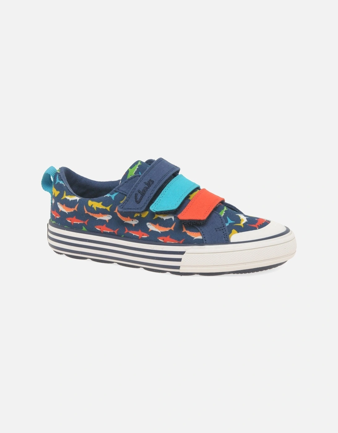 Clarks Clarks Boy's Foxing Split K Boys Canvas Shoes - Blue
