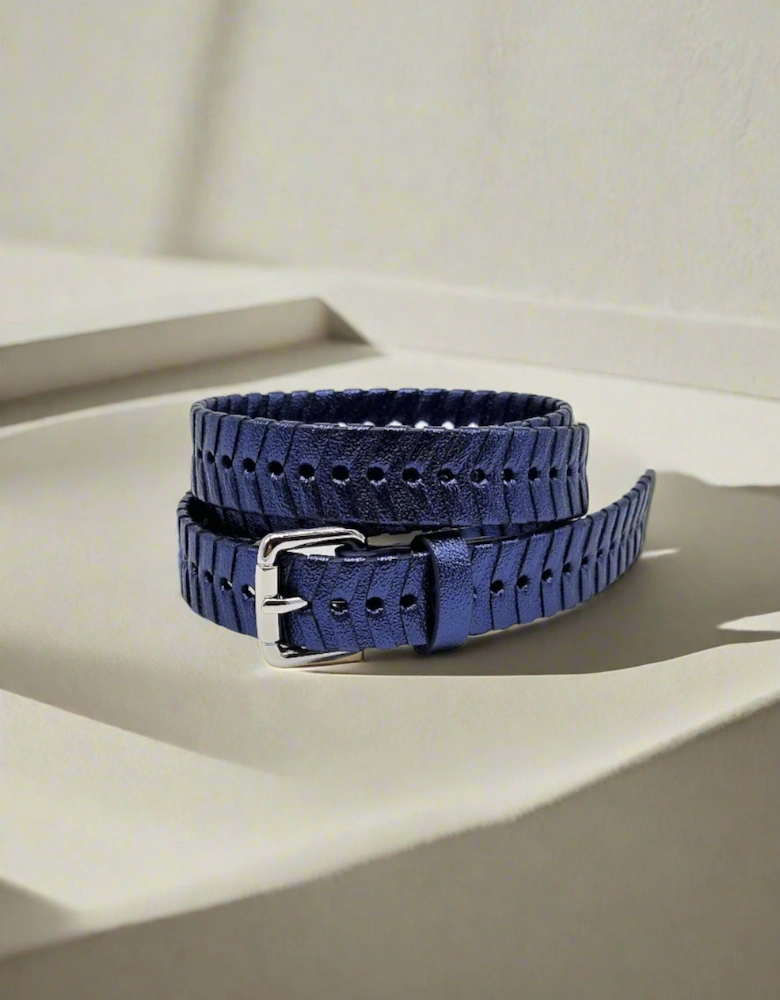 BRADLEY WOVEN BELT-BLUE