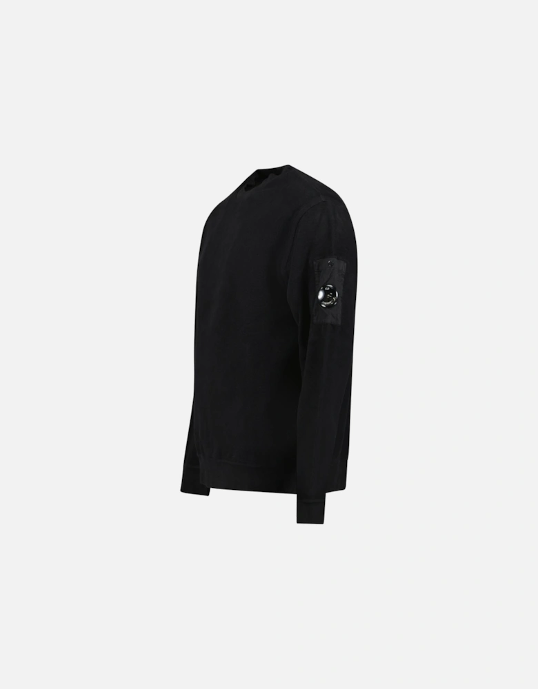 Emerized Diagonal Sweatshirt in Black