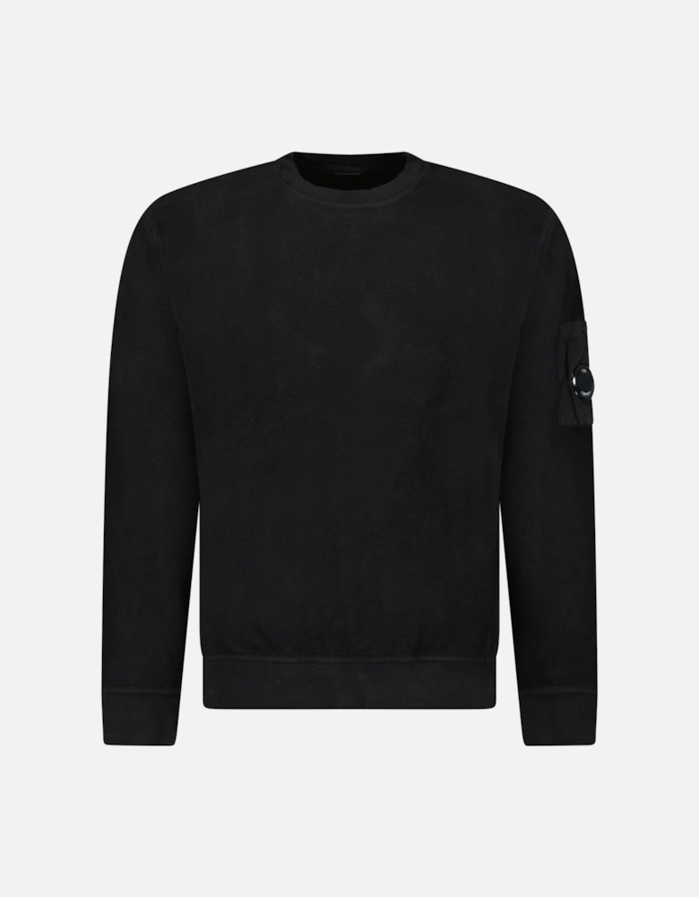 Emerized Diagonal Sweatshirt in Black