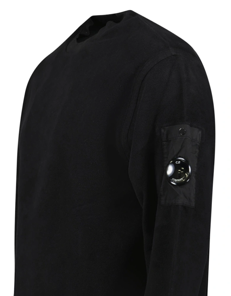 Emerized Diagonal Sweatshirt in Black