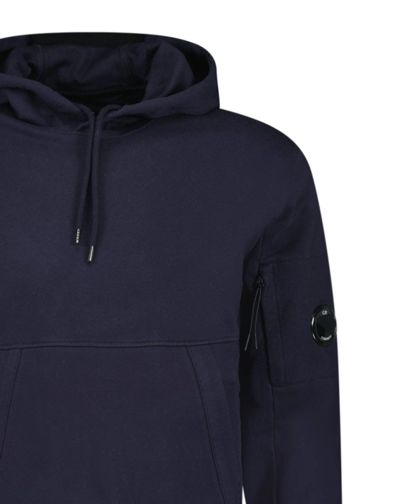 Lens Diagonal Raised Hooded Fleece Navy