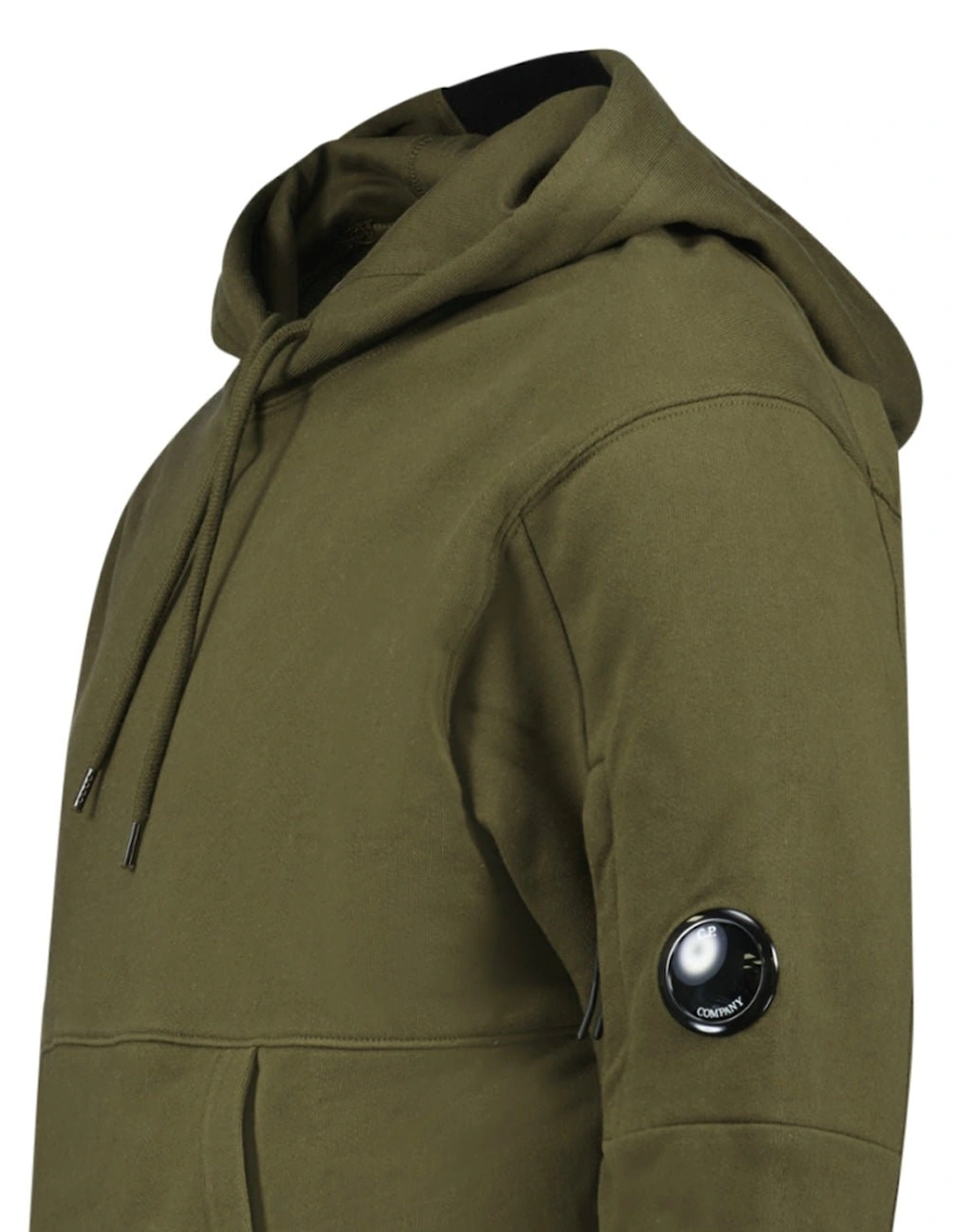 C.p. Company Logo Hooded Sweatshirt - Male - Hoodies - Green - M - Sweatshirts & Hoodies - Image 2