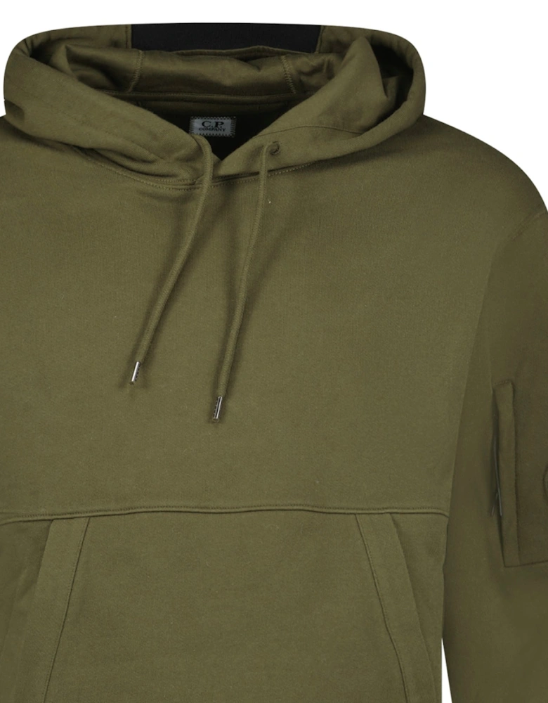 Lens Diagonal Raised Hooded Fleece Ivy Green