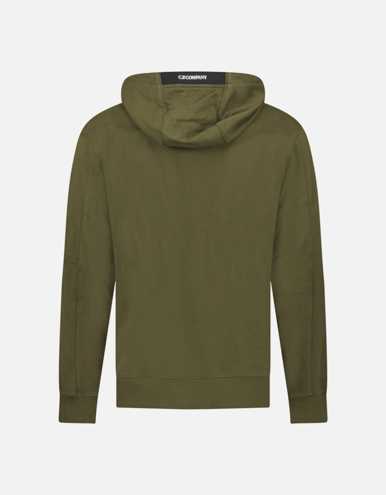 Lens Diagonal Raised Hooded Fleece Ivy Green