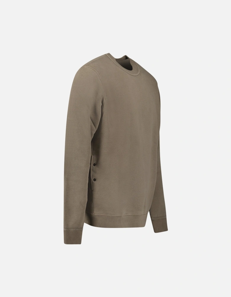 Old Effect Crewneck Sweatshirt Walnut Brown
