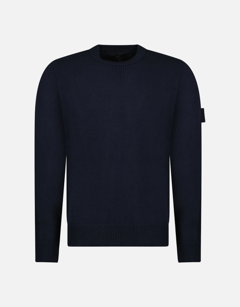 Thick Ghost Badge Jumper Navy