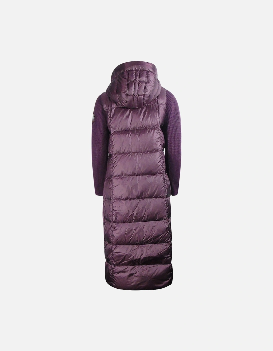 Halisa Fig Purple Long Hooded Down Jacket