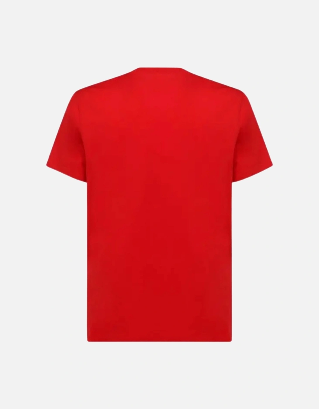 Refracted Embroidered Logo Oversized Red T-Shirt