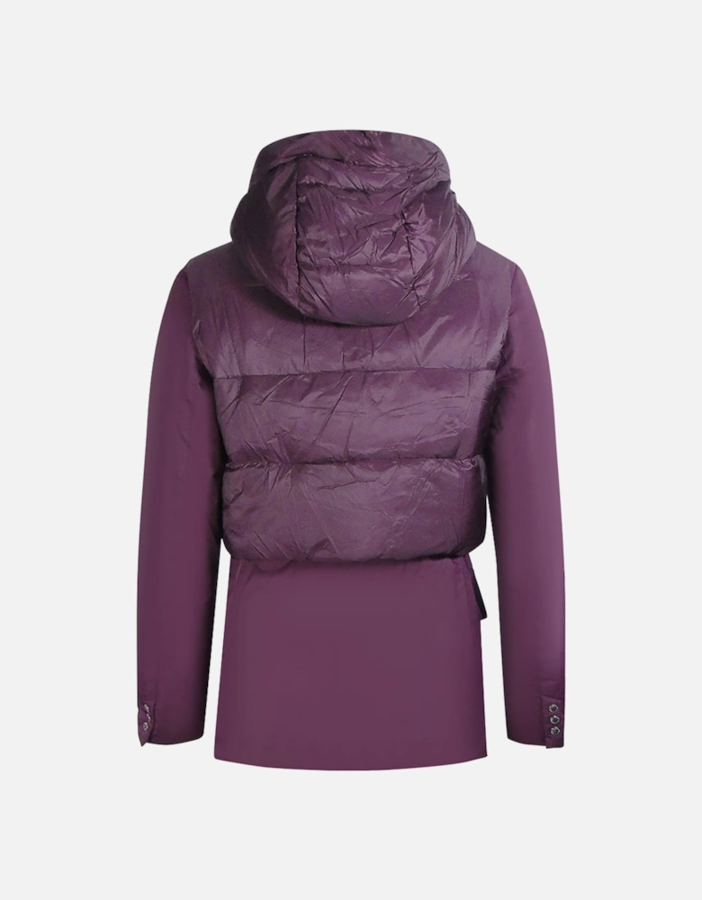 Layla Fig Purple Hooded Down Jacket