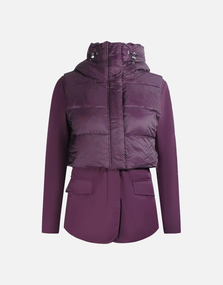 Layla Fig Purple Hooded Down Jacket