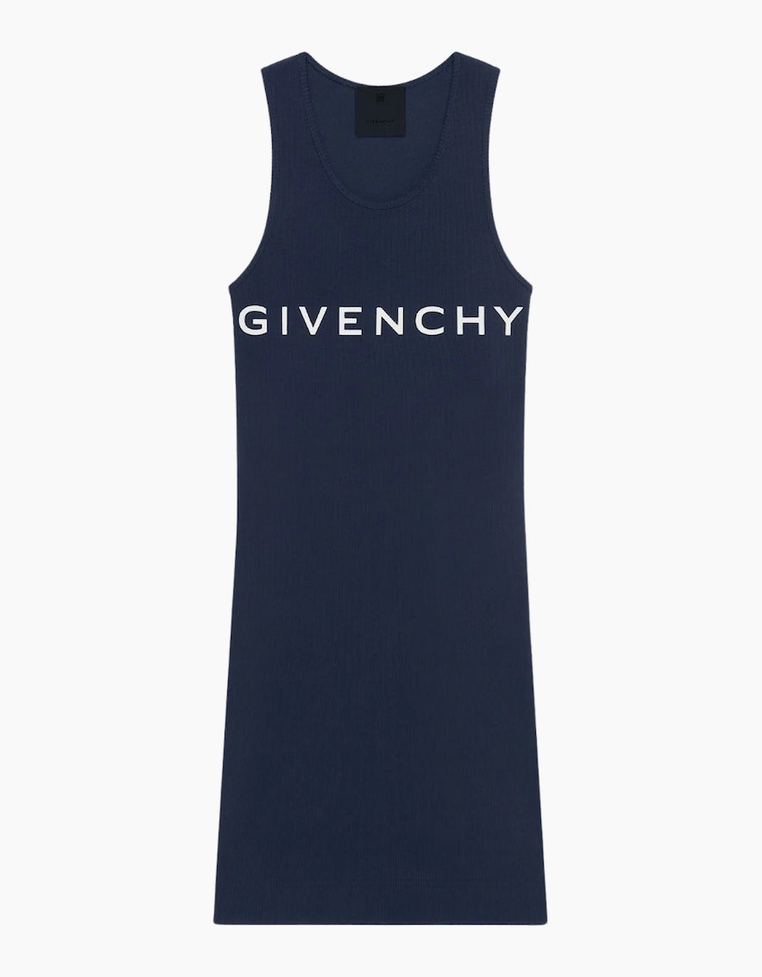 Women's Givenchy Tank Top Mini Ribbed Dark Navy Blue Dress - Size: 10/8