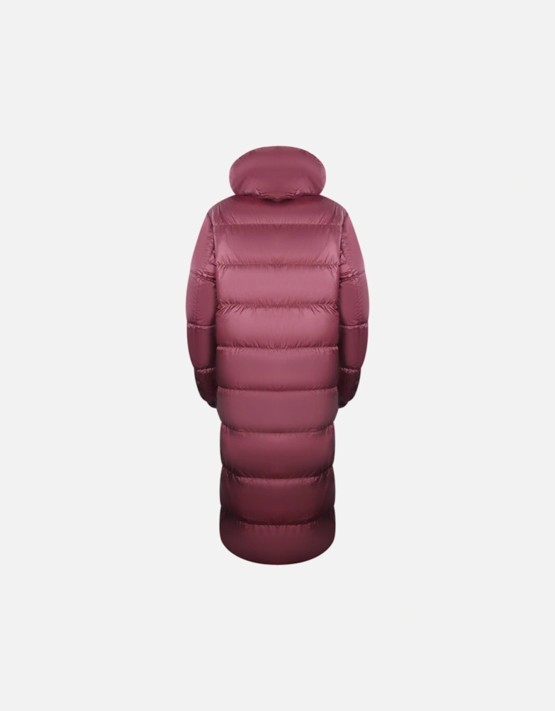 Sleeping Bag Reversible Red Long Hooded Down Jacket