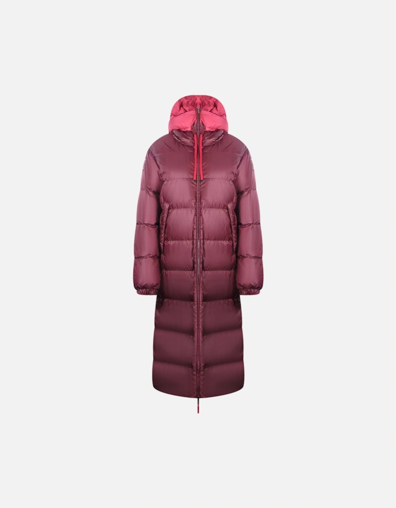 Sleeping Bag Reversible Red Long Hooded Down Jacket