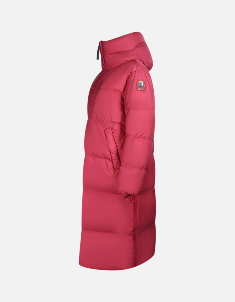 Sleeping Bag Reversible Red Long Hooded Down Jacket