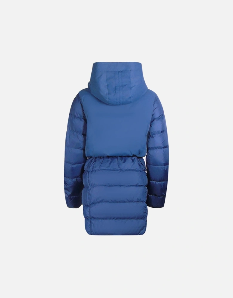 Inga Eclipse Navy Blue Long Hooded Down Jacket