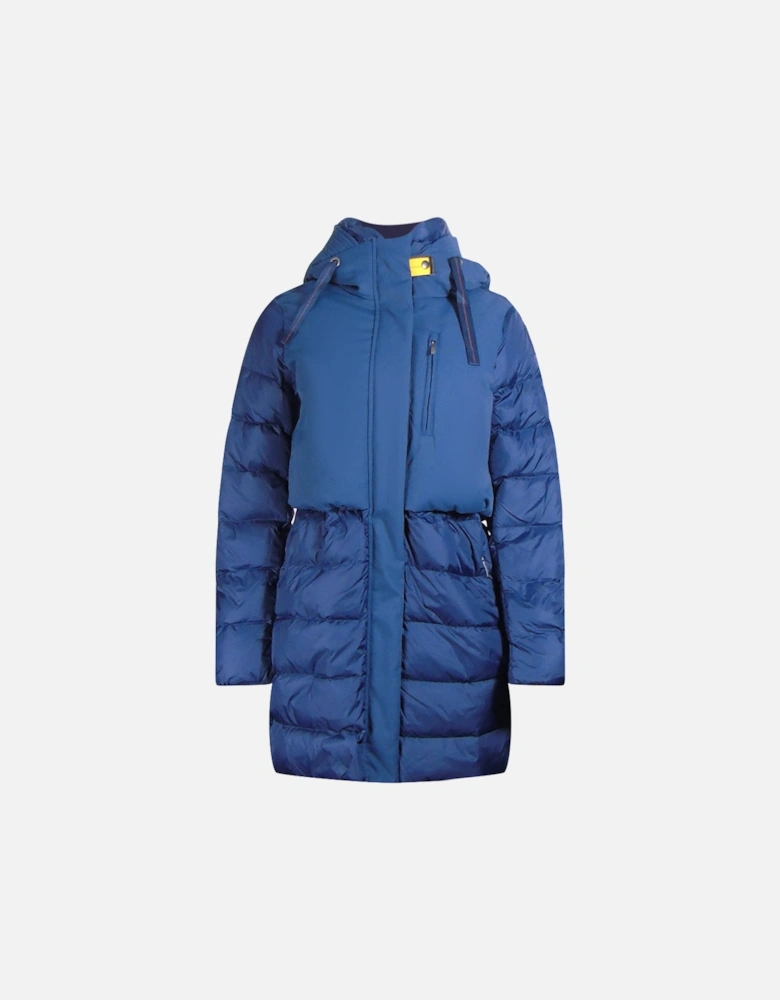 Inga Eclipse Navy Blue Long Hooded Down Jacket