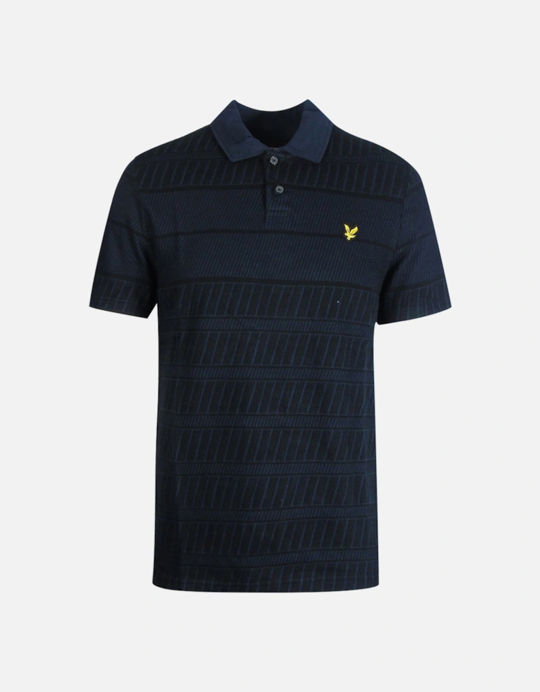 Lyle & Scott Dark Navy Blue Grid Polo Shirt