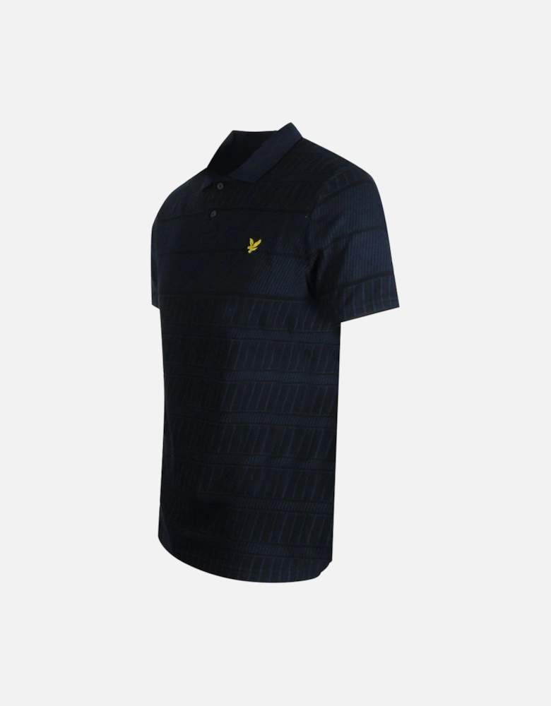 Lyle & Scott Dark Navy Blue Grid Polo Shirt