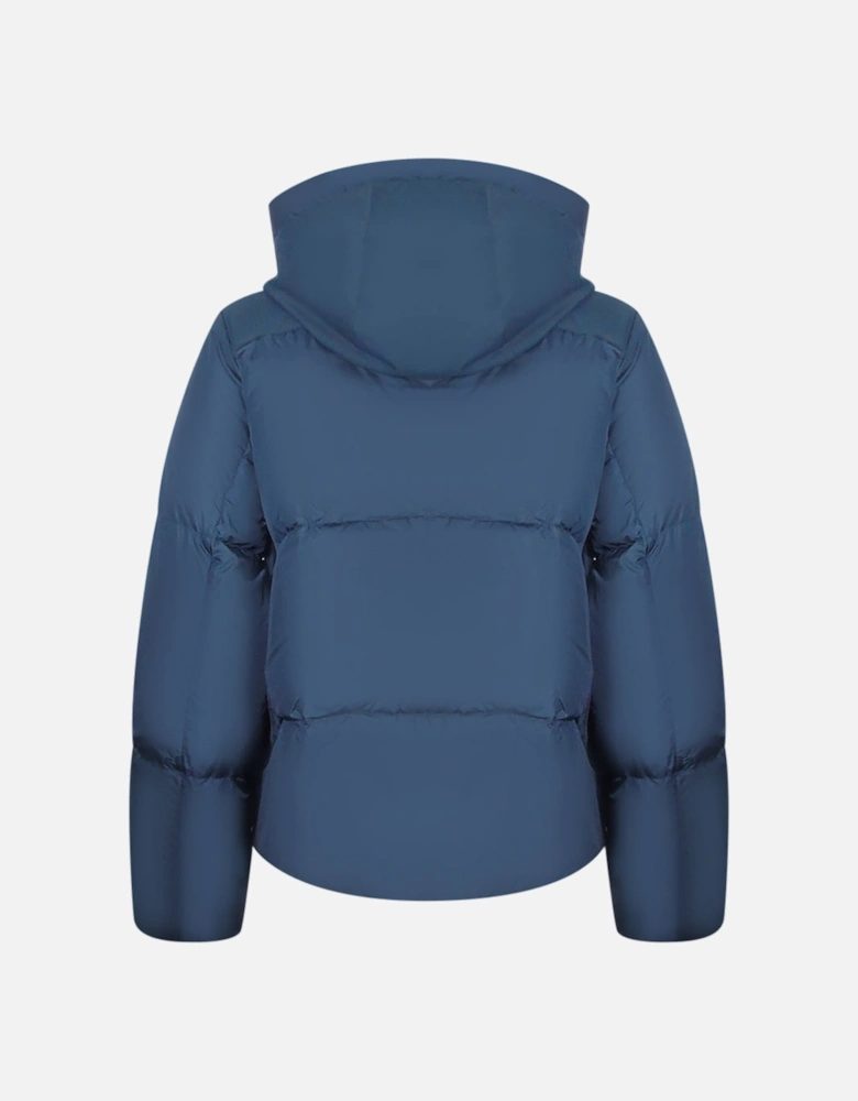 Nami Navy Blue Hooded Down Jacket