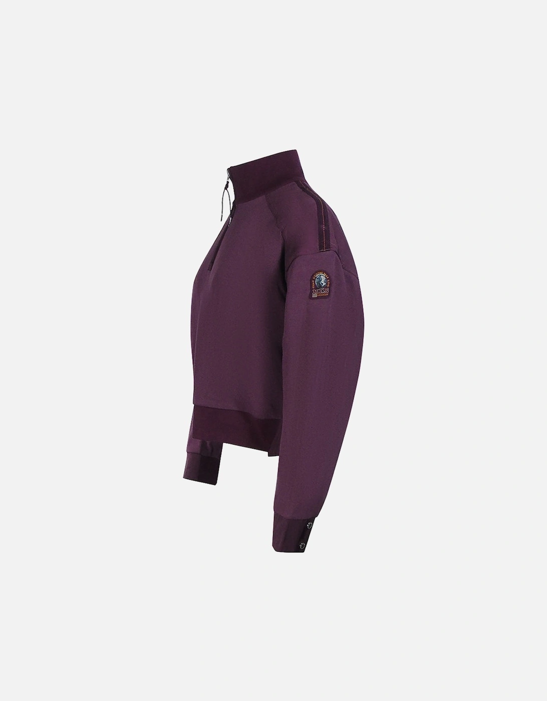 Quarter Zip Turtleneck Fleece Purple Sweatshirt