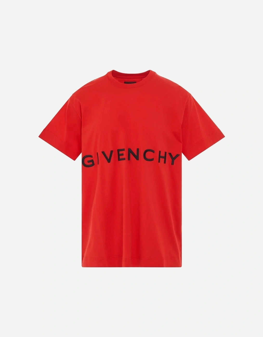 Embroidered Logo Oversized Red T-Shirt, 3 of 2