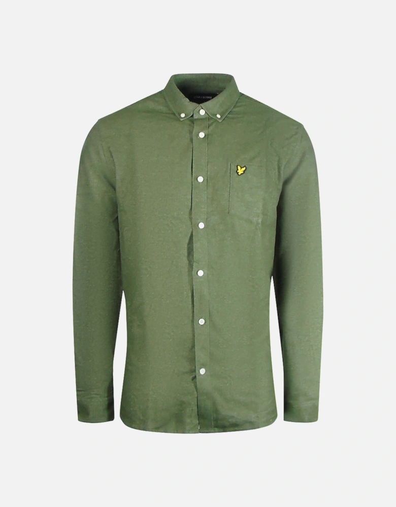 Lyle & Scott Long Sleeve Moss Green Chambray Shirt