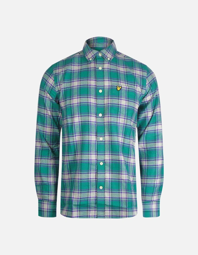 Lyle & Scott Long Sleeve Green Check Flannel Shirt