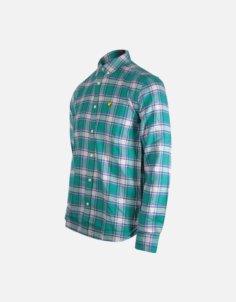 Lyle & Scott Long Sleeve Green Check Flannel Shirt