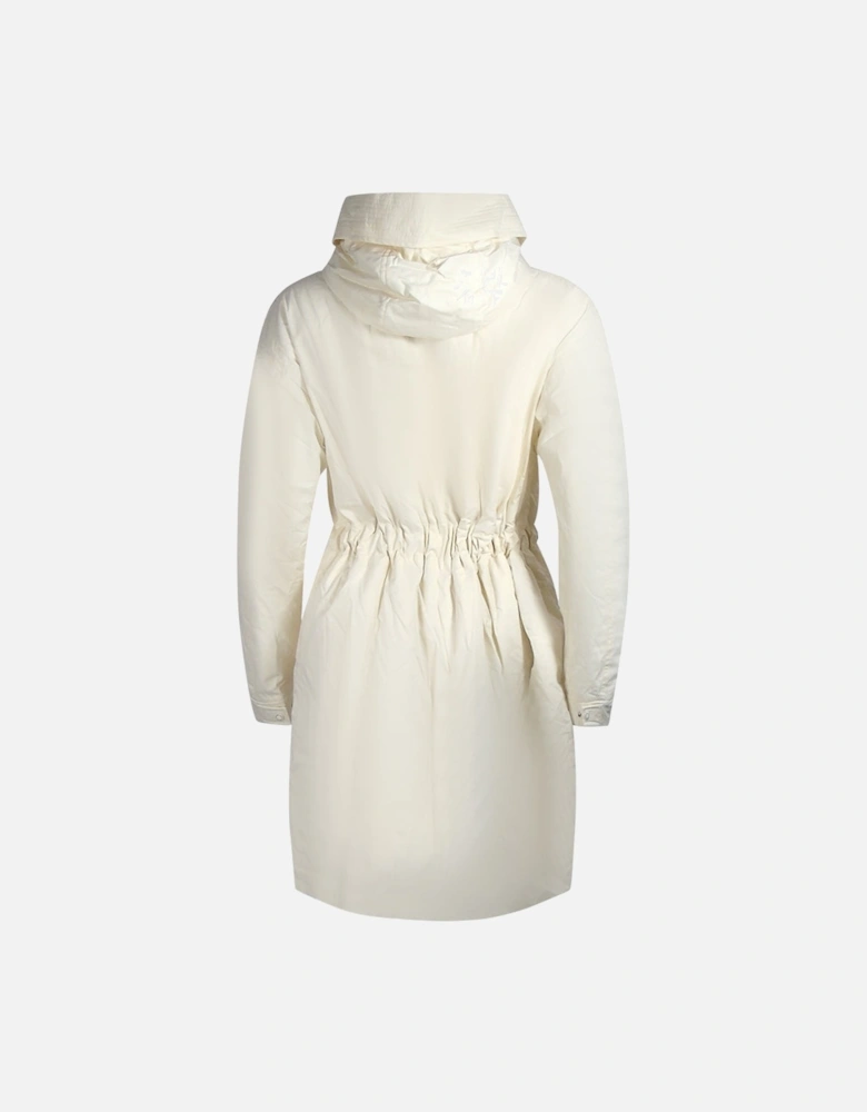 Eulalia Moonbeam White Hooded Padded Long Jacket