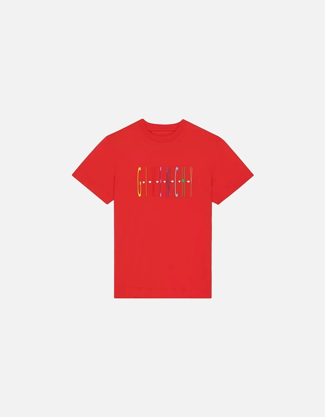 Heart Logo Slim Fit Red T-Shirt, 2 of 1