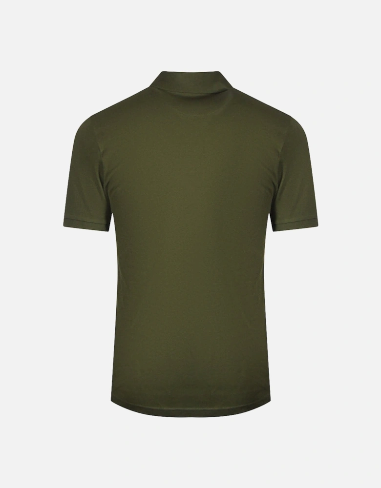 Lyle & Scott Olive Green Co-ordinate Print Logo Short Sleeved Polo Shirt