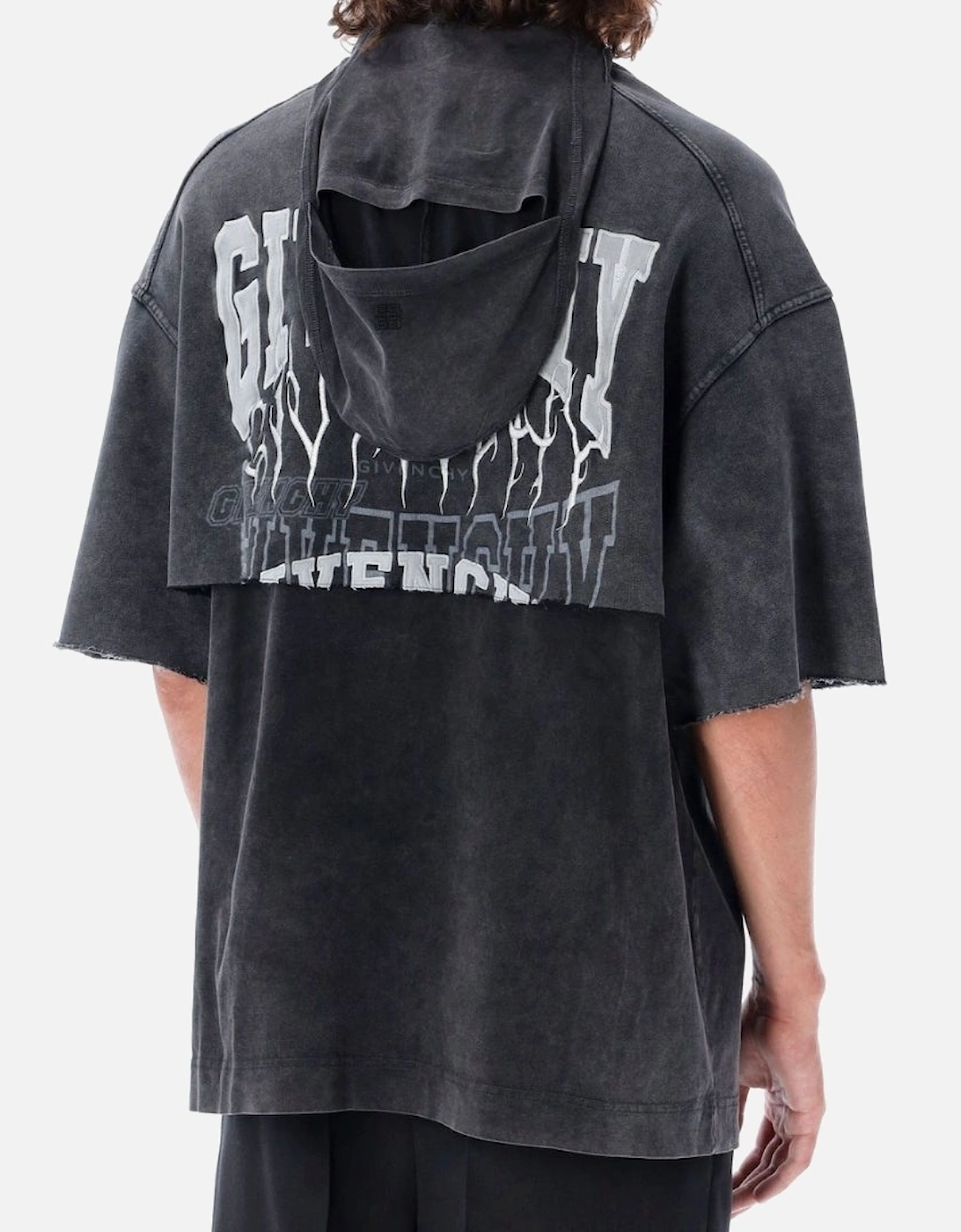 Overlapped Design Grey T-Shirt