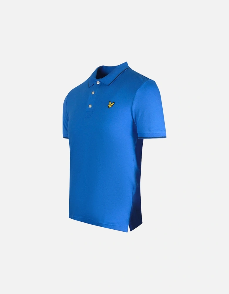 Lyle & Scott Tipped Collar Spring Blue Polo Shirt